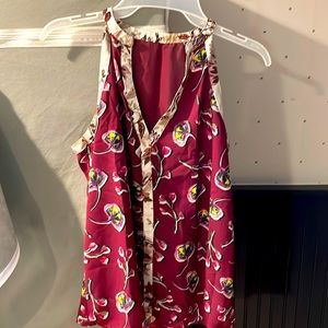 Maroon Floral Blouse